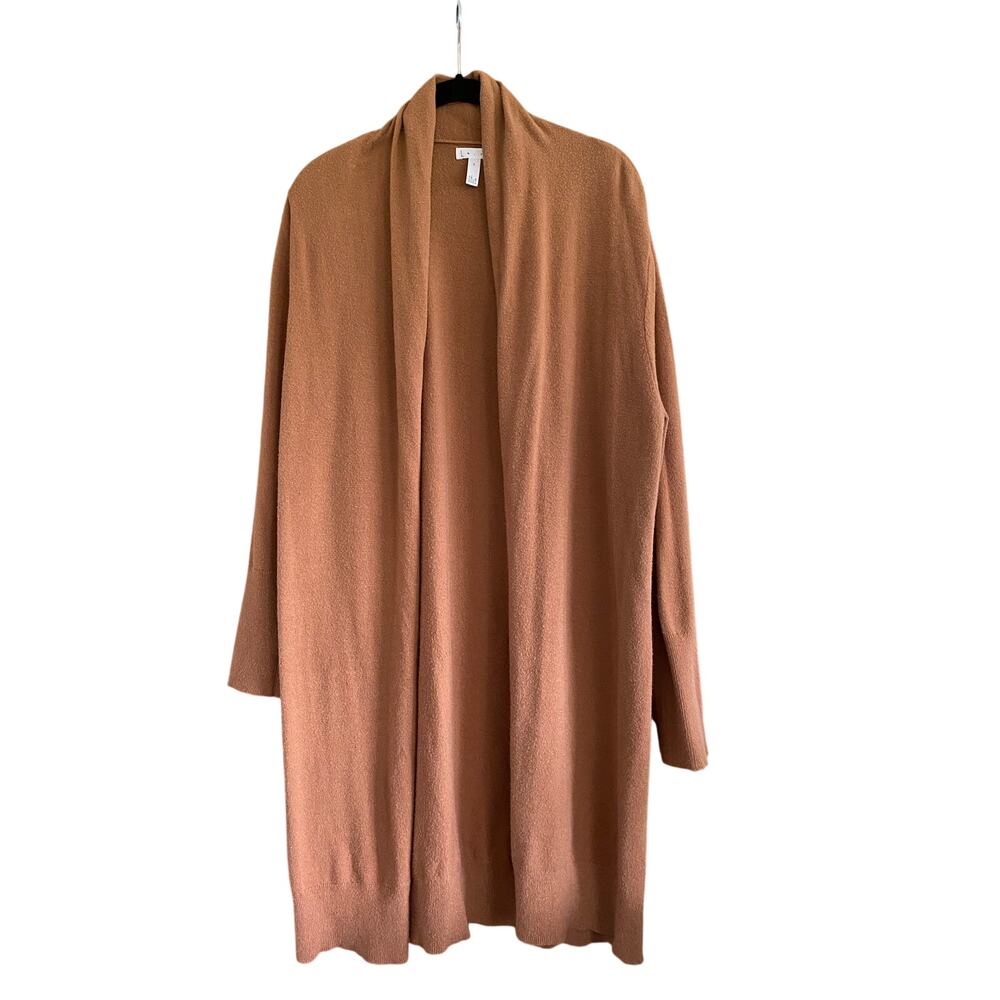 Leith Camel Long Length Open Cardigan Size Small